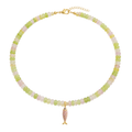 Sea Glass Beaded Fish Necklace