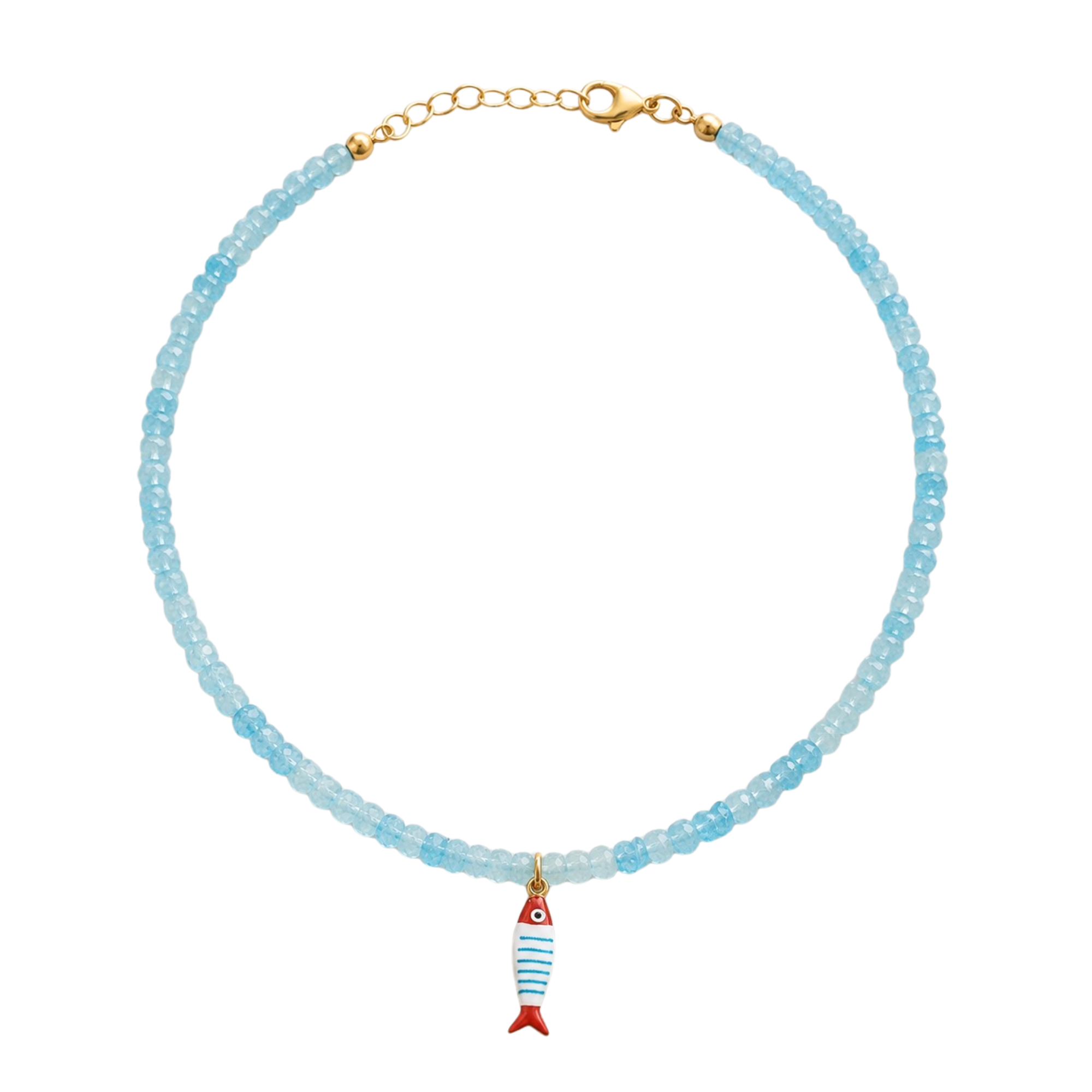 Saltwater Beaded Fish Necklace