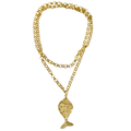 Gold Fish Wrap Necklace