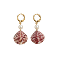 Pink Scallop Earrings