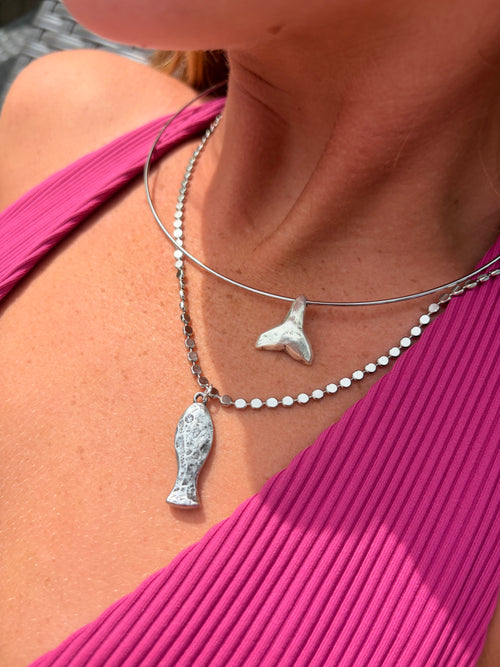 Caught Necklace - Silver