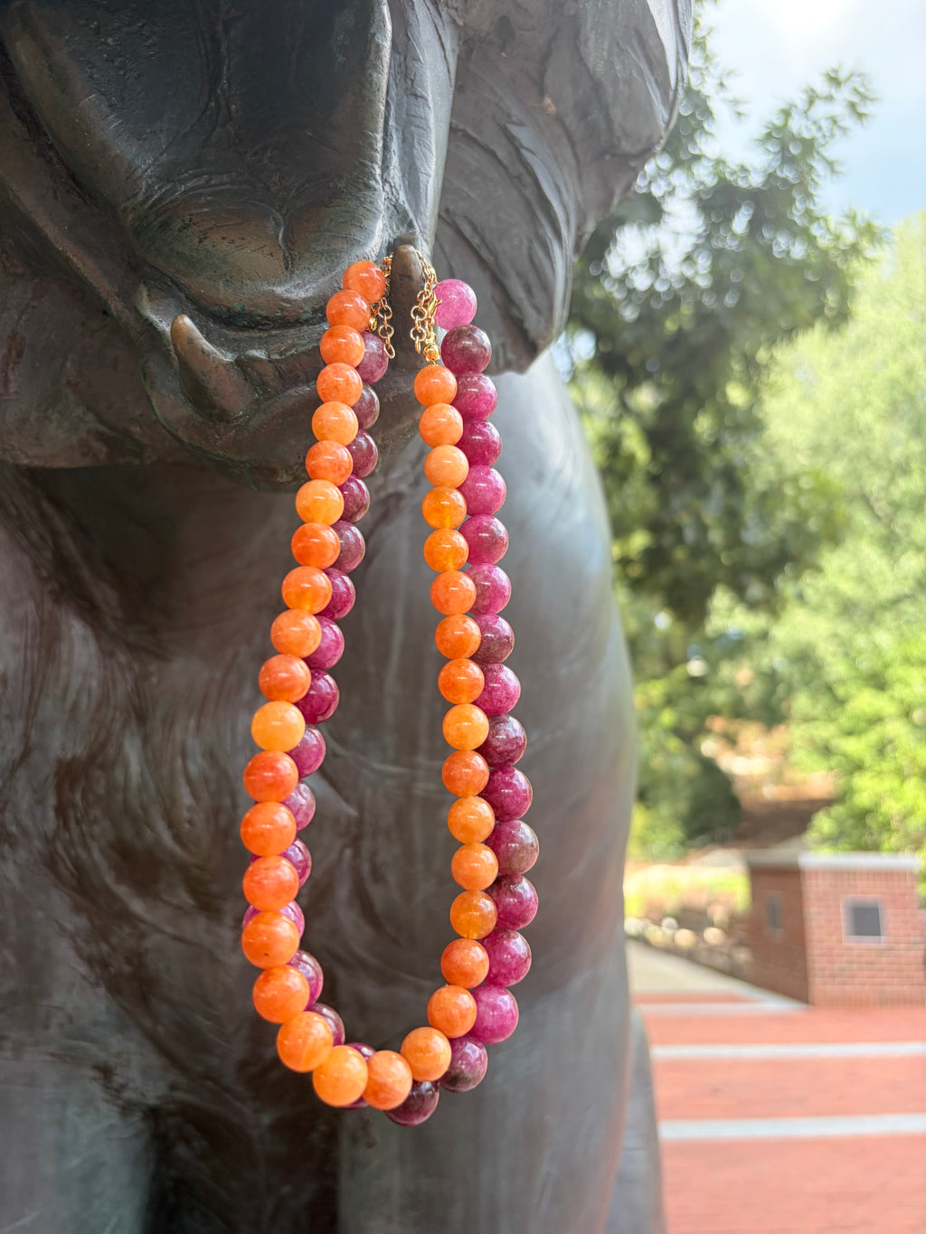 Orange Beaded Choker