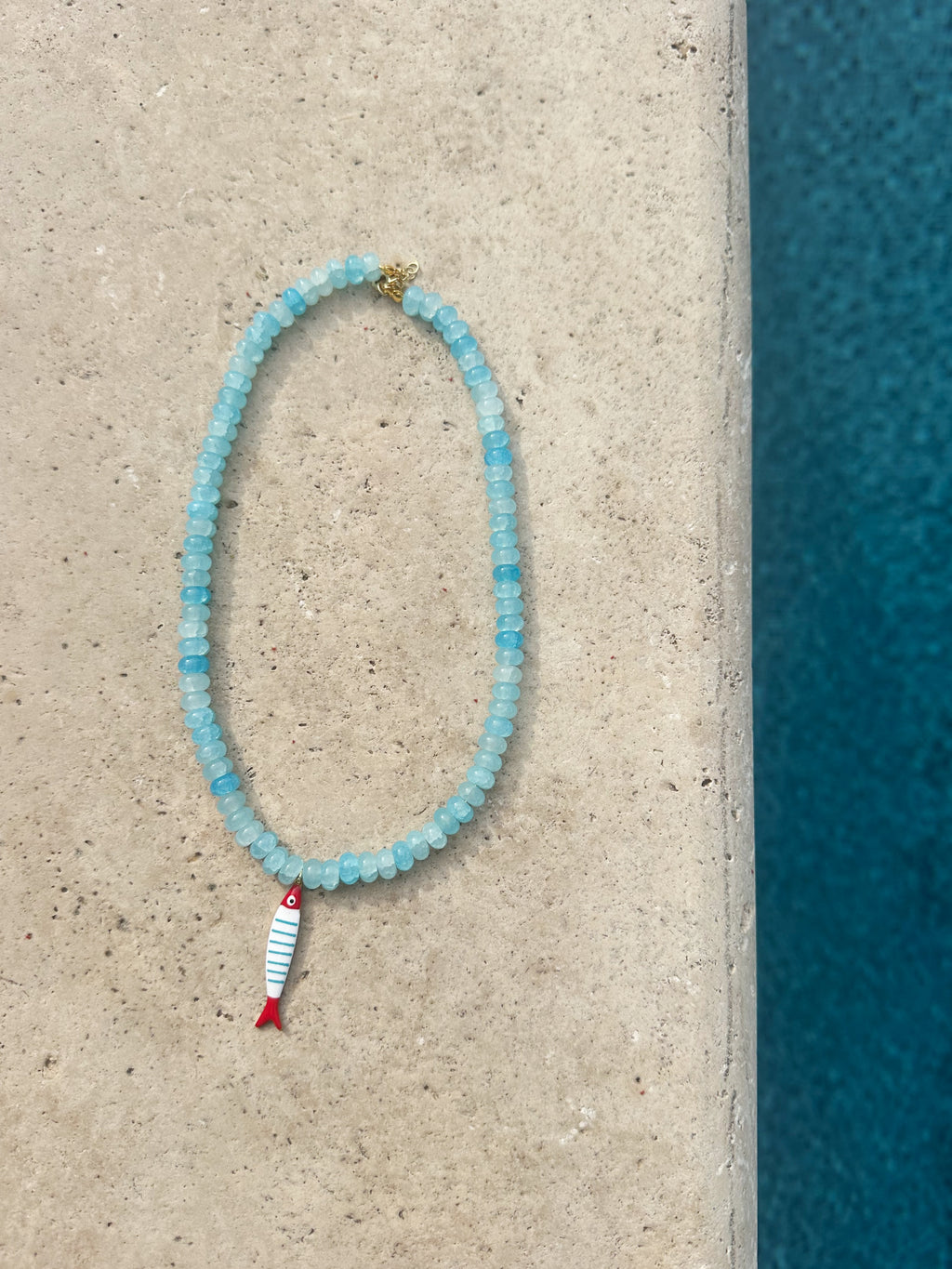 Saltwater Beaded Fish Necklace